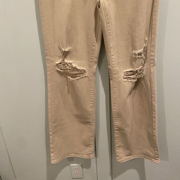 NWT Judy Blue Jeans Women 15 32 Cream Bone High Rise Distressed 90s JB88823 C-CO - Picture 10 of 16